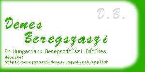 denes beregszaszi business card